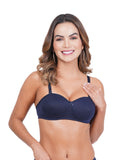Navy Color Half Cup Padded Bra