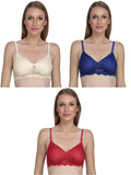 Liigne Padded Bra With Lace Design For Women(Pack Of 3) - Liigne