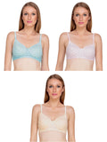 Liigne Star Print Bra For Women (Pack Of 3) - Liigne