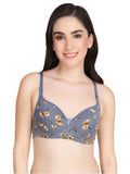 Liigne Flower Printed Everyday Padded Bra - Liigne