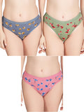 Liigne Flower Printed Everyday Padded Panty (Pack Of 3) - Liigne