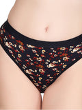 Liigne Dark Base Flower Printed Everyday Padded Panty - Liigne
