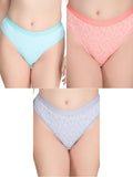 Liigne Small Flower Printed Everyday Panty (Pack Of 3) - Liigne