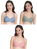 Liigne Padded Everyday Bra For Women (Pack Of 3) - Liigne