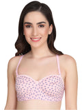 Liigne Star Print Half Cup Padded Everyday Bra For Women - Liigne