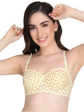 Liigne Star Print Half Cup Padded Everyday Bra For Women - Liigne