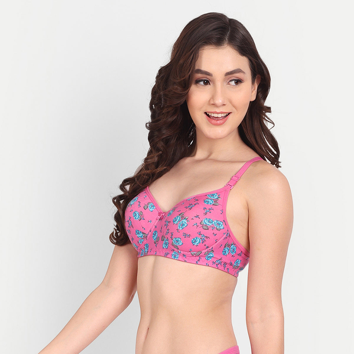 Liigne Flower Printed Women Everyday Padded Bra