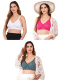Liigne Women Plus Size Non Padded Bra For Women (Pack Of 3) - Liigne