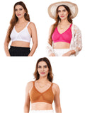 Liigne Women Plus Size Non Padded Bra For Women (Pack Of 3) - Liigne