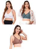 Liigne Women Plus Size Non Padded Bra For Women (Pack Of 3) - Liigne