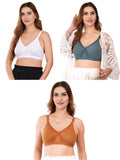 Liigne Women Plus Size Non Padded Bra For Women (Pack Of 3) - Liigne