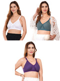 Liigne Women Plus Size Non Padded Bra For Women (Pack Of 3) - Liigne