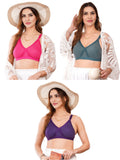 Liigne Women Plus Size Non Padded Bra For Women (Pack Of 3) - Liigne