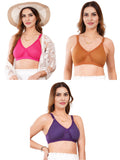 Liigne Women Plus Size Non Padded Bra For Women (Pack Of 3) - Liigne