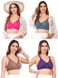 Liigne Women Plus Size Non Padded Bra For Women (Pack Of 4) - Liigne