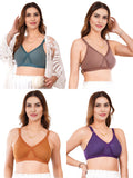 Liigne Women Plus Size Non Padded Bra For Women (Pack Of 4) - Liigne
