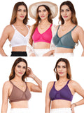 Liigne Women Plus Size Non Padded Bra For Women (Pack Of 5) - Liigne
