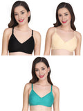 Liigne Women Everyday Non Padded Bra (Pack of 3) - Liigne