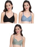 Liigne Women Everyday Non Padded Bra (Pack of 3) - Liigne
