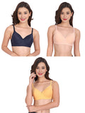 Liigne Women Everyday Non Padded Bra (Pack of 3) - Liigne