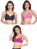 Liigne Women Everyday Non Padded Bra (Pack of 3) - Liigne