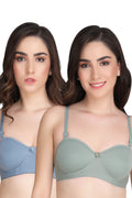 Liigne Half Cup Padded Everyday Bra For Women (Pack Of 2)
