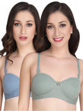 Liigne Half Cup Padded Everyday Bra For Women (Pack Of 2)