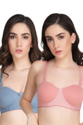 Liigne Half Cup Padded Everyday Bra For Women (Pack Of 2)