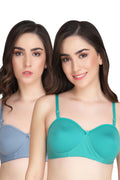 Liigne Half Cup Padded Everyday Bra For Women (Pack Of 2)