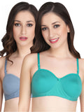 Liigne Half Cup Padded Everyday Bra For Women (Pack Of 2)