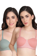 Liigne Half Cup Padded Everyday Bra For Women (Pack Of 2)