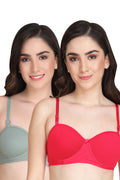 Liigne Half Cup Padded Everyday Bra For Women (Pack Of 2)
