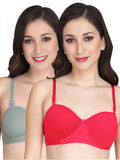 Liigne Half Cup Padded Everyday Bra For Women (Pack Of 2)