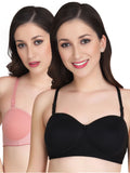 Liigne Half Cup Padded Everyday Bra For Women (Pack Of 2)