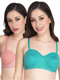 Liigne Half Cup Padded Everyday Bra For Women (Pack Of 2)