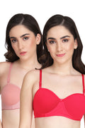 Liigne Half Cup Padded Everyday Bra For Women (Pack Of 2)