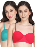 Liigne Half Cup Padded Everyday Bra For Women (Pack Of 2)