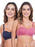 Liigne Half Cup Padded Everyday Bra For Women (Pack Of 2)