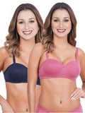 Liigne Half Cup Padded Everyday Bra For Women (Pack Of 2)