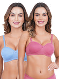 Liigne Half Cup Padded Everyday Bra For Women (Pack Of 2)