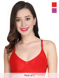 Solid Padded Bra (Pack Of 2)