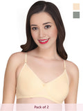 Solid Non Padded Bra (Pack Of 2)