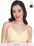 Solid Non Padded Bra (Pack Of 2)