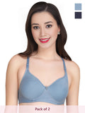 Solid Non Padded Bra (Pack Of 2)