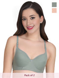 Solid Non Padded Bra (Pack Of 2)