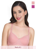 Solid Non Padded Bra (Pack Of 2)