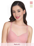 Solid Non Padded Bra (Pack Of 2)