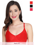 Solid Non Padded Bra (Pack Of 3)
