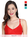 Solid Non Padded Bra (Pack Of 3)