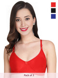 Solid Non Padded Bra (Pack Of 3)